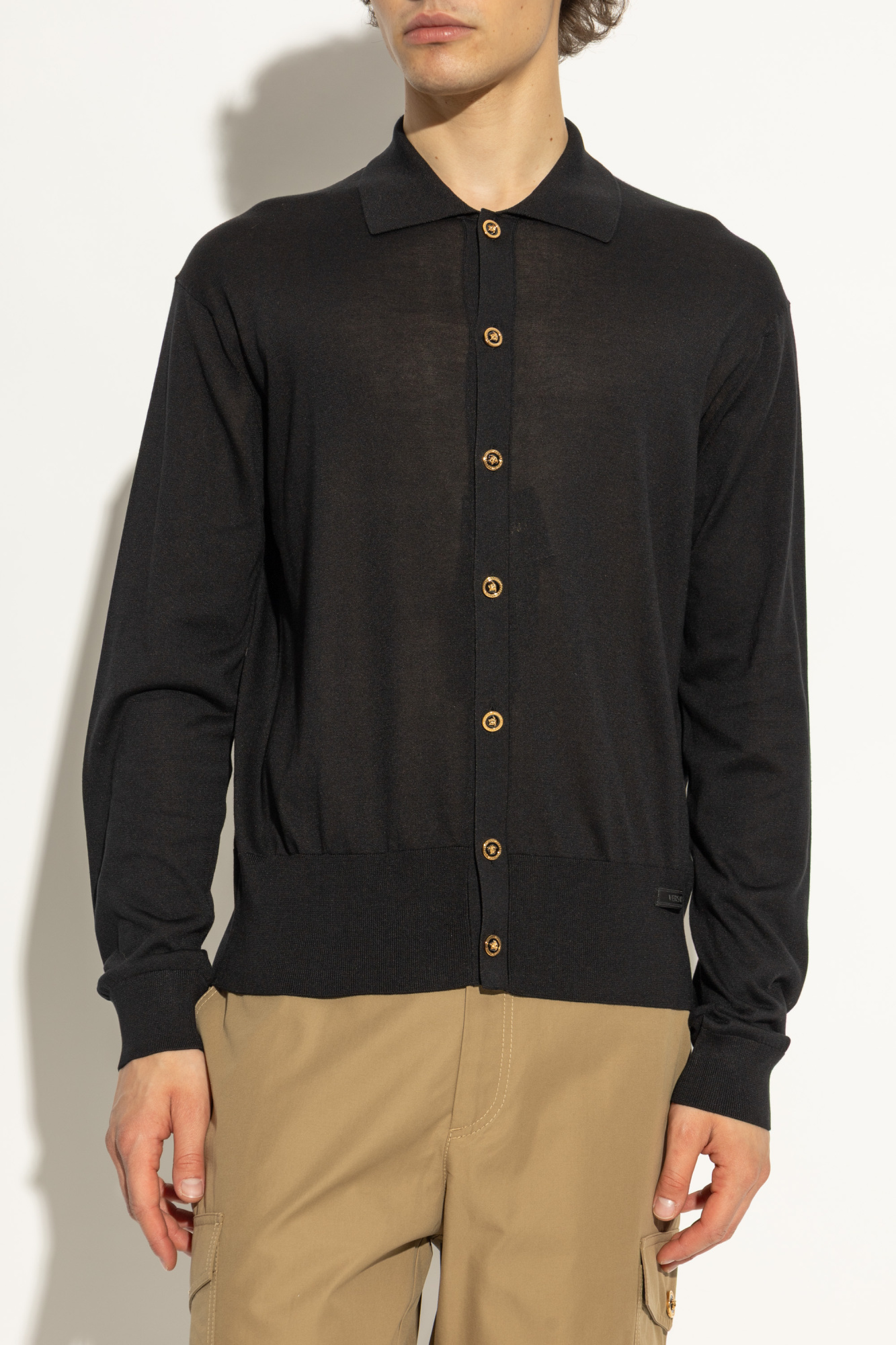 トップス vintage made in italyVERSACE cardigun ea Black Cardigan with collar Versace - Vitkac Canada